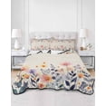 thumbnail image 2 of Twin XL Quilt Bedding Set, Spring Floral Reversible Summer Quilt 3 Pieces, Elegant Flowers Farmhouse Botanical Rustic Lightweight Bedspreads Coverlets with 2 Pillow Shams for All Seasons, 2 of 5