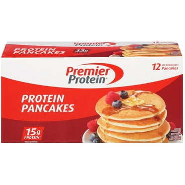 Premier Protein Frozen Protein Pancakes, 15.4 oz Box, 12 Count