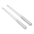 thumbnail image 4 of 2pcs LED Taper Candles Battery Powered Flameless LED Candle Sticks for Festival Wedding Birthday Party Half Spray Silver, 4 of 22