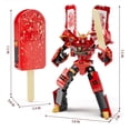 thumbnail image 6 of Yerloa Ice Cream Transforming Toy, 2 in 1 Popsicle Transform into Robot Action Figure, DIY Transformation Figure Toys for Kids & Adults Action Figures for Boys Party Favors Gift (Red), 6 of 7