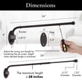 thumbnail image 3 of Meriville 24"-38" Swing Arm Curtain Rod, 3/4" Diameter, Oil-Rubbed Bronze, 2 pieces, 3 of 7