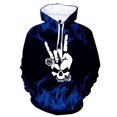 thumbnail image 3 of Sudadera con capucha con estampado gráfico de llamas geniales para hombre, sudadera con estampado 3D de calavera con gestos, sudadera informal, sudaderas holgadas, camisetas de manga larga, 3 of 5