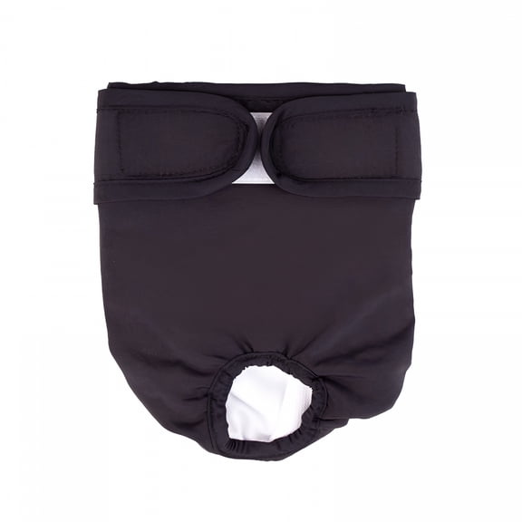 TELOLY Dog Diapers Washable & Reusable Female and Male Dog Diapers Durable Machine Washable Solution for Pet Incontinence, Black, M