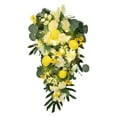 thumbnail image 1 of Artificial Teardrop Spring Summer Front Door Teardrop Wall Hanging Lemon Teardrop Floral Swag，Spring Summer Wreath for Wall Window Party Decor，21.6*13in, 1 of 9