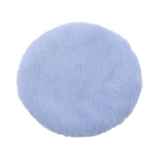 1:12 Mini alfombra de peluche Juguetes Escena de vida Muebles Accesorios Alfombra de área de casa de muñecas Azul Redondo S
