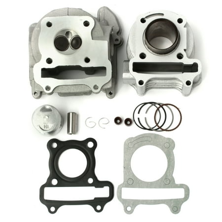 Scooter Cylinder Head - 40mm Bore 50cc 60cc 80cc GY6 QMB139 Cylinder Head Piston Rings Kit For Scooter