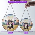 thumbnail image 5 of Welcome Spring Fairy Bernese Mountain Dog in Flower Meadow Stained Glass Suncatcher Berner Lover Gifts Window Hanging Sign Decor - 13002, 5 of 5