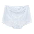thumbnail image 4 of Blmnix Breathable Women Panties High Waisted Sexy Underwear Briefs Lace Panties White Panties for Women Pack,XXL, 4 of 5