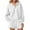 White, variant on ameIAEA 2 Piece Sets for Women Fall Long Sleeve Zipper Sweatshirts Drawstring Shorts Sweatsuits