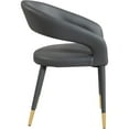 thumbnail image 3 of Meridian Furniture Destiny Grey Vegan Leather Dining Chair, 3 of 5