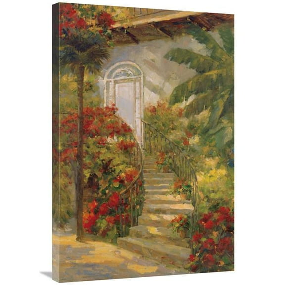 24 x 36 in. Bougainvillea Entry Art Print - Bolo