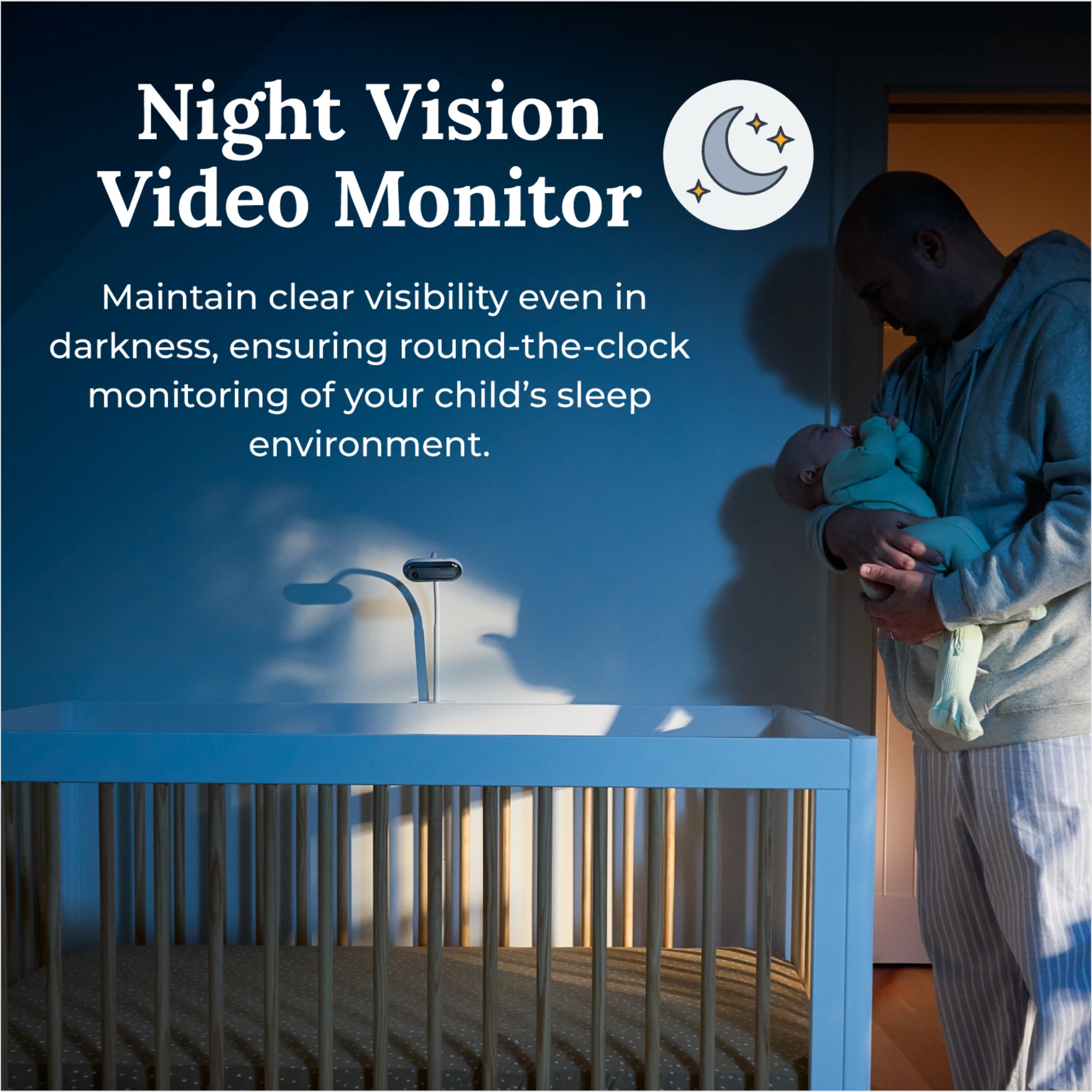 Yogasleep Vue Video and Audio Smart Baby Monitor and Sleep Coaching System