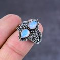thumbnail image 3 of Natural Milky Opal Gemstone Handmade 925 Sterling Silver Gift Ring Size 6, 3 of 4