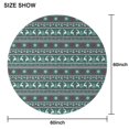 thumbnail image 6 of Green Christmas Reindeer and Snowflake Pattern Round Tablecloth 60"x60",Wrinkle Wipeable Table Cloth for Kitchen Dining Room Picnic Patio Party, 6 of 6