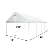 Caravan Canopy 26.00 x 12.00 x 9.18 Ft White Carport