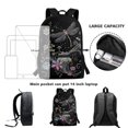 thumbnail image 6 of HUIACONG Floral Dragonfly Backpack for Middle School Girls Large Capacity Breathable Padded Straps for Boys Girls Elementary High School Daily Use, 6 of 6