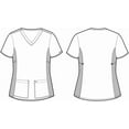 thumbnail image 7 of Med Couture Maternity V-Neck Scrub Top, 2 Pockets, Stretchy Side Panels with a Flattering Fit for Pregnant Ladies - MC628, 7 of 7
