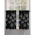 thumbnail image 5 of Spring Dandelion Bathroom Window Curtain, Modern Country Flower Black White Light Filtering Coffee Kitchen Curtains, Bedroom Living Room Curtains 2 Panel 84"x54", 5 of 6