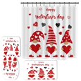 thumbnail image 1 of 4PCS Shower Curtain Sets with Non-Slip Rug, Valentine's Day Decor with Non-Slip Rugs, Toilet Lid Cover and Bath Mat, Curtain Bathroom Accessories Set, 1 of 1
