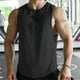 thumbnail image 2 of Camiseta para Hombres Moda Hombres Casual Color Sólido Fitness Ropa Deportiva Camiseta de Cuello Redondo, 2 of 6