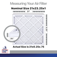 thumbnail image 2 of Filter King 21x23.25x1 Air Filter | 4-PACK | Carbon MERV 8 HVAC Pleated A/C Furnace Filters | MADE IN USA | Actual Size: 21 x 23.25 x .75", 2 of 5