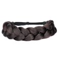 thumbnail image 2 of Thick Shaggy fluffy Wide 2 Strands Synthetic Hair Braided Headband Plaited Braids Elastic, 2 of 3