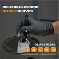 thumbnail image 4 of GRIPXX 8 Mil Black Nitrile Gloves - Heavy Duty, 3D Raised Diamond Texture Grip - Latex-Free & Powder-Free - Industrial, Mechanic, Food Service - Disposable Gloves for Tough Tasks-X-Large, 4 of 6