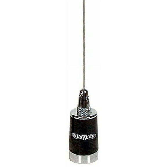 Hustler LMG150 148-174 MHz 200W NMO Style 5 by 8 Wave Base Load Antenna with Stainless Whip, Black & Chrome Finish