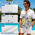 thumbnail image 6 of Uorisanigo White Polynesian Matching Couple Outfits Button-Down Shirt for Men Fashion Hawaiian Tops Workwear and Womens Sleeveless Dress with Split Beach Vacation Sundress, 6 of 8