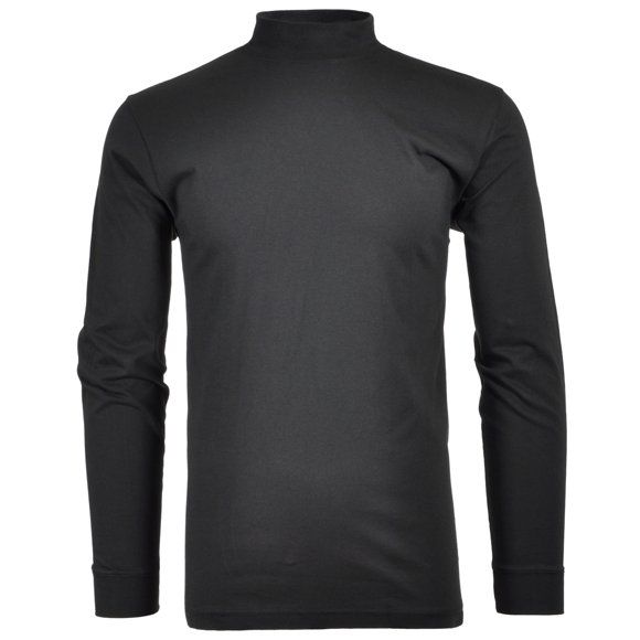 RAGMAN Suéter Cuello Levantado Hombre - Manga Larga Básico Cuello Levantado Regular, Jersey Sencillo, Color Sólido Negro XL (X-Large)