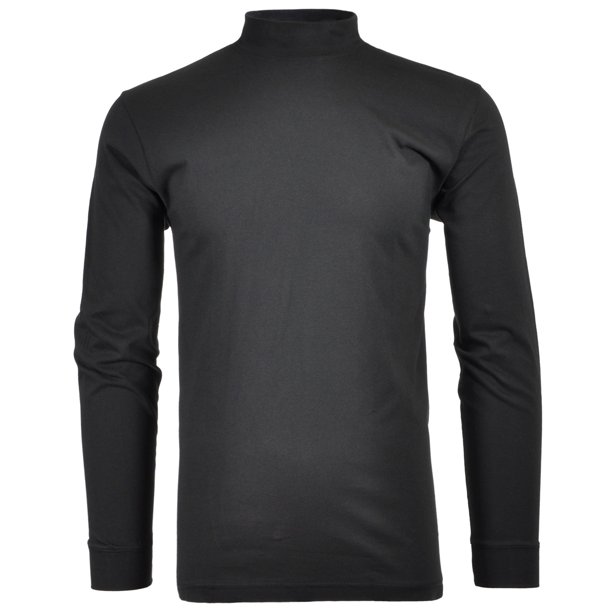 RAGMAN Suéter Cuello Levantado Hombre - Manga Larga Básico Cuello Levantado Regular, Jersey Sencillo, Color Sólido Negro XL (X-Large)
