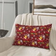 thumbnail image 5 of Naloa Vintage Santa Skiing Red Plaid Pillowcase, Throw Pillowcase, Wrinkle-Free, Stain-Resistant with Hidden Zipper for Bedroom Sofa-16"x24", 5 of 6