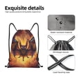 thumbnail image 5 of Drawstring Backpack, Halloween Colorful Bat Light Waterproof Sports Gym Bag Draw String Back Bag for Men Women, Sackpack Cinch Workout Bag for Sports, Travel, Swimming, Beach, 5 of 8