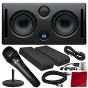 PreSonus Eris E44 Active MTM Nearfield Monitor with TC Electronic Analog Level Control, Xpix Dynamic Cardioid Vocal Microphone, Monitor Isolation Pads, and Platinum Bundle