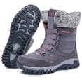 thumbnail image 3 of Botas de nieve de invierno de caña alta con forro polar, botas gruesas de algodón antideslizantes, botas de tubo resistentes al frío, zapatos de mujer de talla grande, 3 of 5