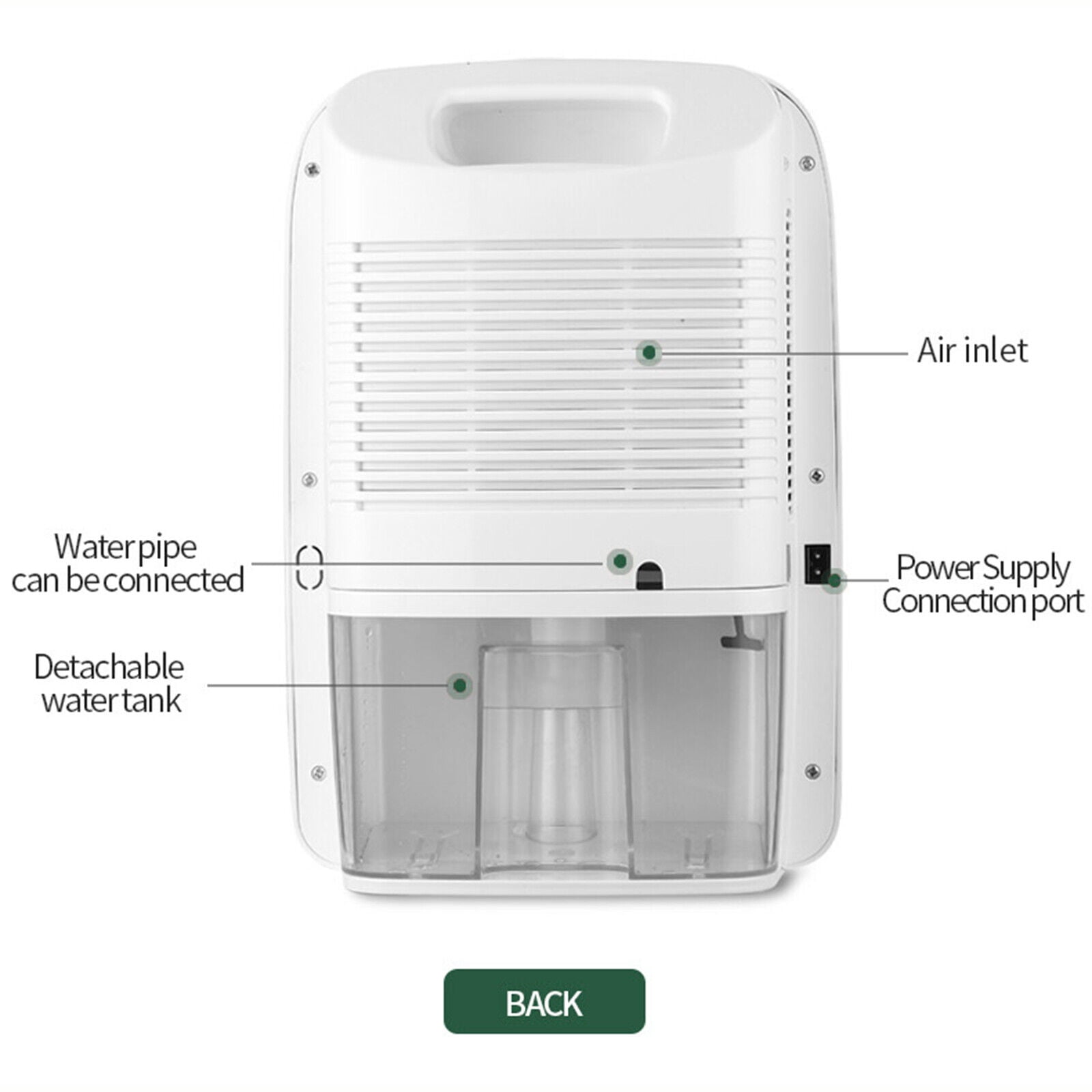 10-20㎡ Dehumidifier in White - Remote Controlled, Energy Efficient