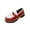 Red, variant on Willtoo Chunky Loafers for Women Lug Sole Tassel Loafers Shoes With Tassel and Slip on Details Vacation Outdoor Shoes Round Toe Comfort Dressy Fashion Footwear