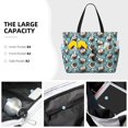 thumbnail image 3 of Disketp PUG HEAD And Flower Bolsa de Playa de Gran Capacidad, Bolso Impermeable y a Prueba de Arena para Mujer, Ideal para Playa, Piscina y Natación, 3 of 7
