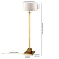 thumbnail image 5 of Evelyn&Zoe Hadley 65" Tall Floor Lamp with Fabric Shade, Brass/White, 5 of 7