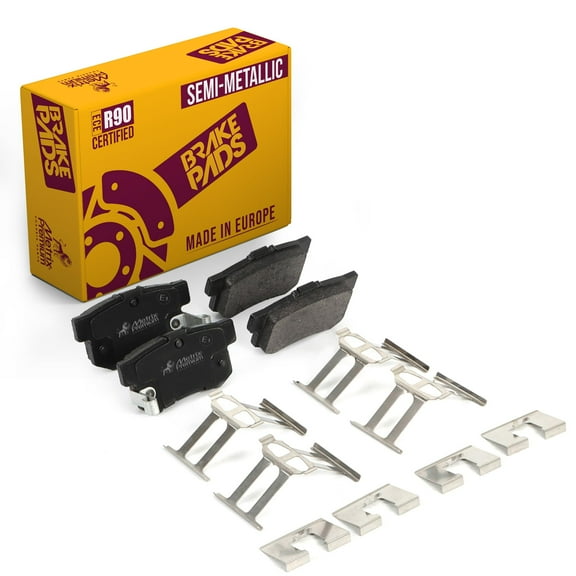 Metrix Premium Chassis Parts - Rear Semi-Metallic Disc Brake Pad Set D536 Fits Acura CL, CSX, TL, Integra, Vigor, Honda Accord, CR-Z, Prelude, Civic, S2000, Suzuki SX4, Kizashi, Made in Europe