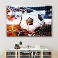 thumbnail image 3 of wall26 Canvas Print Wall Art High Contrast Red Sparks Soccer Ball Goal Sports &amp; Fitness Athletes Photography Realism Boy's Bedroom Decorative Urban Rustic for Living Room, Bedroom, Office - 12&qu, 3 of 5