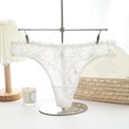 thumbnail image 5 of Gibobby Pantys para Mujer Tanga encaje sexy para mujer Ropa interior Todavía lencería sexy Bragas huecas sexy Tanga encaje archivo algodón （Blanco， S), 5 of 5