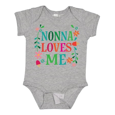 

Inktastic Nonna Loves Me Granddaughter Gift Baby Girl Bodysuit