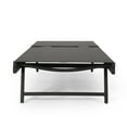 thumbnail image 4 of Noble House Castiel Reclining Aluminum Outdoor Chaise Lounge - Set of 2, Black/Dark Gray, 4 of 6