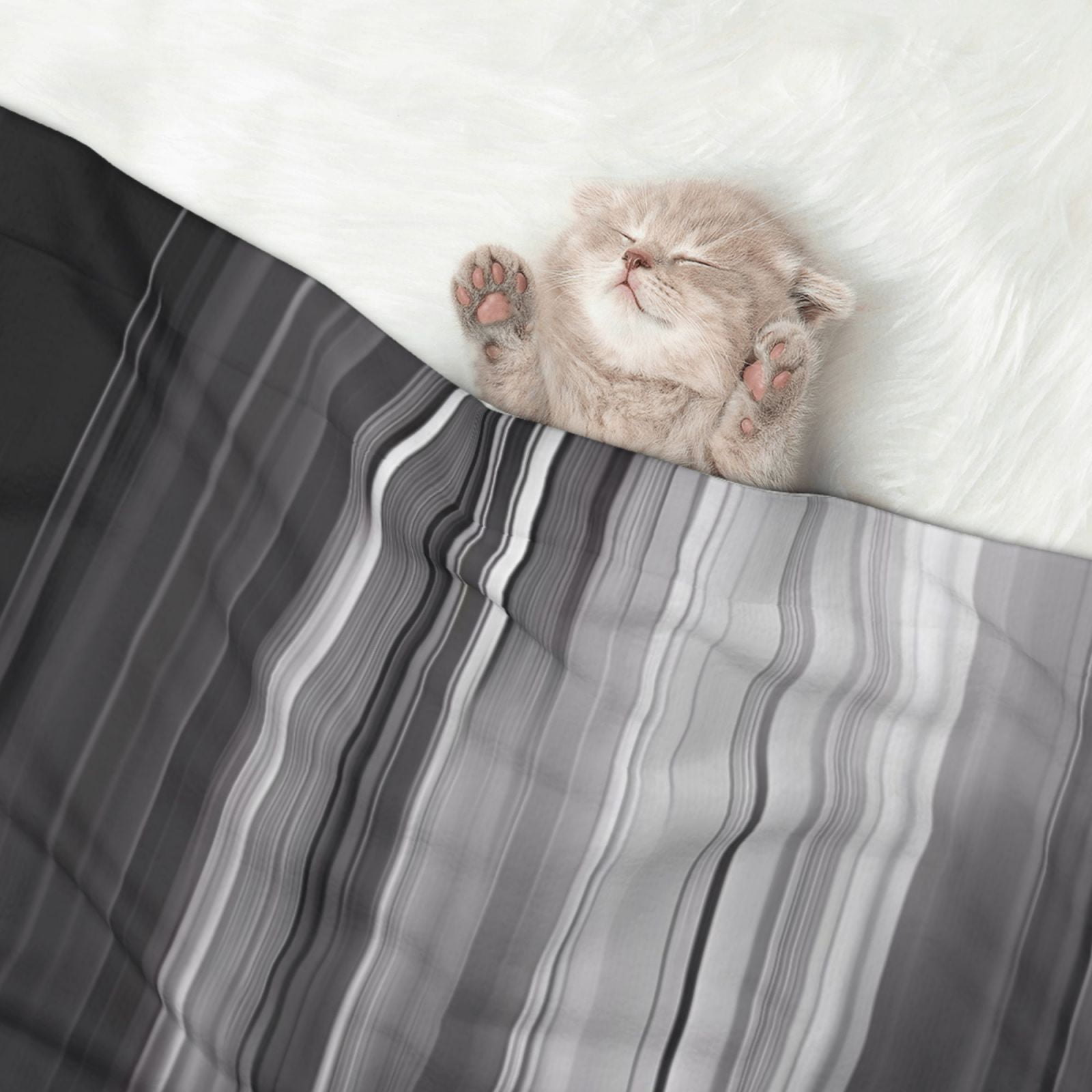 Naloa Monochrome Abstract Lines Dog Blanket, 3 Sizes Cat Blanket for Indoor Cats Large Medium Small Dog Gifts-Medium