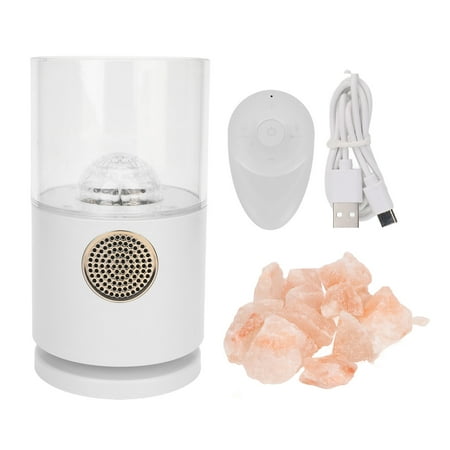 

Projector Salt Lamp Bluetooth Speaker Remote Control Decorative Projection Salt Night Light for Bedroom Office White