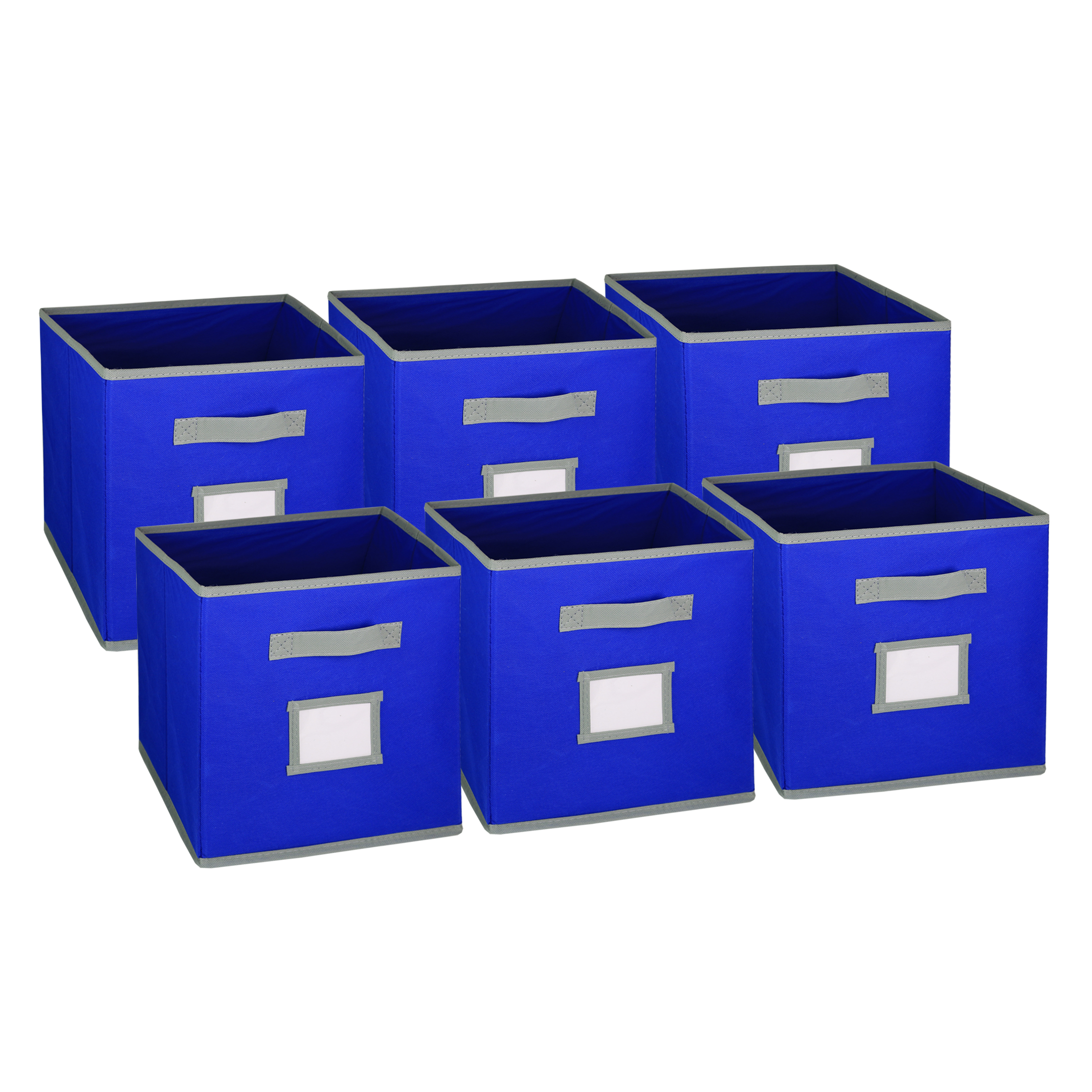 Hangorize? Collapsible Fabric Cubicle Storage Bin Set with Label Window