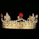 thumbnail image 5 of Crown, Tiara, Prom Crown Rhines Coronas de cristal Tiaras para mujer Golden B, 5 of 9