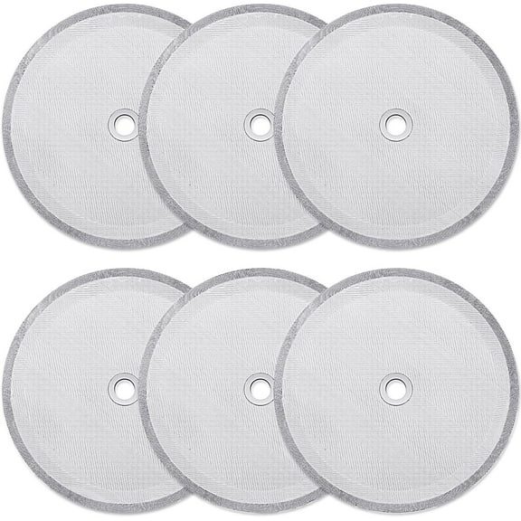 6 Pieces French Press Replacement Filters Mesh Filters Replacement 4 Inch Stainless Steel Replacement Screen for 1000 Ml, 34 Oz, 8 Cup French Press Coffee Makers and Tea Machines