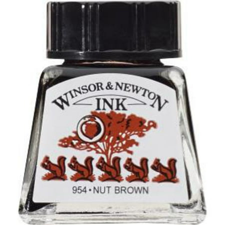 UPC: 0094376896473 | Winsor & Newton Drawing Ink  .5 oz. Bottle  Nut Brown
